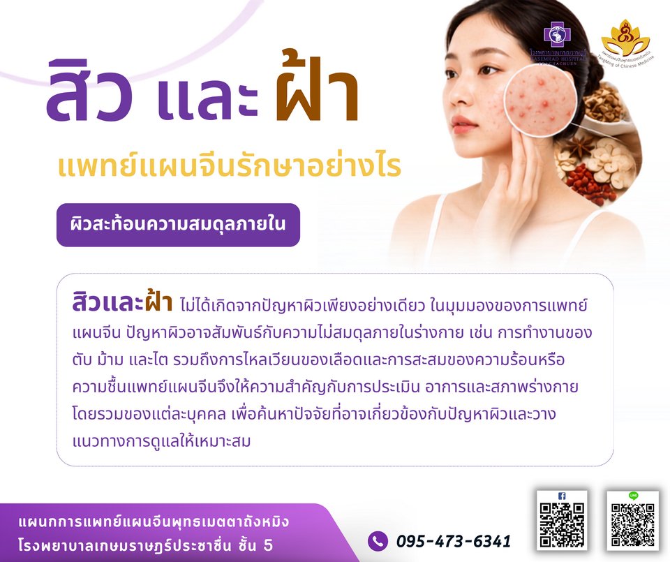 สิวและฝ้าในมุมมองแพทย์แผนจีน